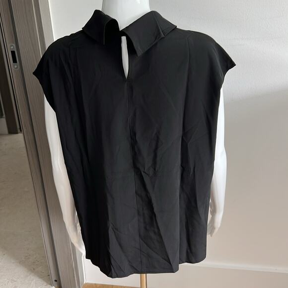 NWT REVOLVE & MINIMALIST lovers COMMENSE black blouse cap sleeves M - Picture 7 of 9